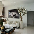 Luxury Artificial Magnolia Tree – Tall Gloss Ivory Vase Edition